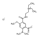 CAS#: 89591-51-5， N-[2-(Diethylamino)ethyl]-4-(dimethylamino)-2-methoxy-5-nitrobenzamide hydrochloride (1:1)