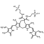 CAS#: 89771-93-7， 2-[3-[4-methyl-2-[[4-methyl-5-[(Z)-(4-methyl-5-oxo-3-vinyl-pyrrol-2-ylidene)methyl]-3-[3-oxo-3-(2-sulfoethylamino)propyl]-1H-pyrrol-2-yl]methyl]-5-[(Z)-(4-methyl-5-oxo-3-vinyl-pyrrol-2-ylidene)methyl]-1H-pyrrol-3-yl]propanoylamino]ethanesulfonic acid