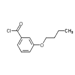 structure of CAS# 89790-29-4, 3-Butoxybenzoyl chloride;3-Butoxy-benzoyl chloride;MFCD11939565