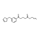 structure of CAS# 898749-78-5, Ethyl 5-[3-(2,5-dihydro-1H-pyrrol-1-ylmethyl)phenyl]-5-oxopentanoate;Ethyl 5-oxo-5-[3-(3-pyrrolinomethyl)phenyl]valerate