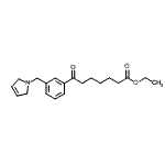 structure of CAS# 898749-82-1, Ethyl 7-[3-(2,5-dihydro-1H-pyrrol-1-ylmethyl)phenyl]-7-oxoheptanoate;Ethyl 7-oxo-7-[3-(3-pyrrolinomethyl)phenyl]heptanoate