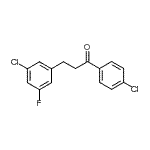 结构式 CAS# 898750-55-5, 3-(3-氯-5-氟苯基)-1-(4-氯苯基)-1-丙酮