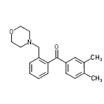 structure of CAS# 898750-56-6, (3,4-Dimethylphenyl)[2-(4-morpholinylmethyl)phenyl]methanone;3',4'-Dimethyl-2-morpholinomethyl benzophenone
