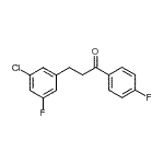 结构式 CAS# 898750-61-3, 3-(3-氯-5-氟苯基)-1-(4-氟苯基)-1-丙酮