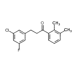 structure of CAS# 898750-64-6, 3-(3-Chloro-5-fluorophenyl)-1-(2,3-dimethylphenyl)-1-propanone;3-(3-chloro-5-fluorophenyl)-2',3'-dimethylpropiophenone