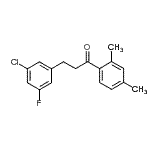 structure of CAS# 898750-67-9, 3-(3-Chloro-5-fluorophenyl)-1-(2,4-dimethylphenyl)-1-propanone;3-(3-chloro-5-fluorophenyl)-2',4'-dimethylpropiophenone