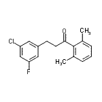 结构式 CAS# 898750-73-7, 3-(3-氯-5-氟苯基)-1-(2,6-二甲基苯基)-1-丙酮