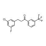 结构式 CAS# 898751-00-3, 3-(3-氯-5-氟苯基)-1-[3-(三氟甲基)苯基]-1-丙酮