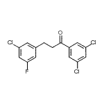 结构式 CAS# 898751-40-1, 3-(3-氯-5-氟苯基)-1-(3,5-二氯苯基)-1-丙酮