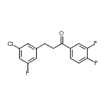 结构式 CAS# 898751-48-9, 3-(3-氯-5-氟苯基)-1-(3,4-二氟苯基)-1-丙酮