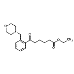 structure of CAS# 898751-53-6, Ethyl 6-[2-(4-morpholinylmethyl)phenyl]-6-oxohexanoate;Ethyl 6-[2-(morpholinomethyl)phenyl]-6-oxohexanoate