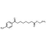 structure of CAS# 898751-62-7, Ethyl 8-(4-methylphenyl)-8-oxooctanoate;Ethyl 8-(4-methylphenyl)-8-oxooctanoate