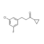 结构式 CAS# 898751-64-9, 3-(3-氯-5-氟苯基)-1-环丙基-1-丙酮