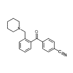 结构式 CAS# 898751-89-8, 4-[2-(1-哌啶基甲基)苯甲酰基]苯甲腈