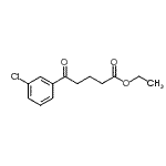 结构式 CAS# 898752-16-4, 乙基5-(3-氯苯基)-5-氧代戊酸酯
