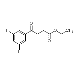 structure of CAS# 898752-34-6, Ethyl 4-(3,5-difluorophenyl)-4-oxobutanoate;Ethyl 4-(3,5-difluorophenyl)-4-oxobutyrate