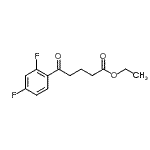 结构式 CAS# 898753-08-7, 乙基5-(2,4-二氟苯基)-5-氧代戊酸酯