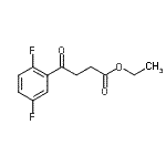 structure of CAS# 898753-14-5, Ethyl 4-(2,5-difluorophenyl)-4-oxobutanoate;Ethyl 4-(2,5-difluorophenyl)-4-oxobutyrate