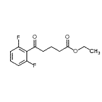 structure of CAS# 898753-24-7, Ethyl 5-(2,6-difluorophenyl)-5-oxopentanoate;ethyl 5-(2,6-difluorophenyl)-5-oxovalerate