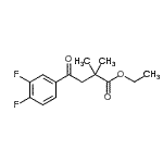 结构式 CAS# 898753-59-8, 乙基4-(3,4-二氟苯基)-2,2-二甲基-4-氧代丁酸酯
