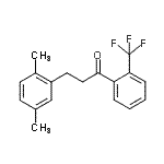 structure of CAS# 898753-81-6, 3-(2,5-Dimethylphenyl)-1-[2-(trifluoromethyl)phenyl]-1-propanone;3-(2,5-dimethylphenyl)-2'-trifluoromethylpropiophenone