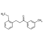 structure of CAS# 898754-21-7, 1-(3-Methylphenyl)-3-[2-(methylsulfanyl)phenyl]-1-propanone;3'-methyl-3-(2-thiomethylphenyl)propiophenone