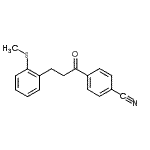 结构式 CAS# 898754-36-4, 4-{3-[2-(甲硫基)苯基]丙酰}苯甲腈