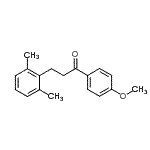 structure of CAS# 898754-37-5, 3-(2,6-Dimethylphenyl)-1-(4-methoxyphenyl)-1-propanone;3-(2,6-dimethylphenyl)-4'-methoxypropiophenone