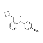 structure of CAS# 898754-50-2, 4-[2-(1-Azetidinylmethyl)benzoyl]benzonitrile;2-azetidinomethyl-4'-cyanobenzophenone