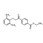 结构式 CAS# 898754-55-7, 乙基4-[3-(2,6-二甲基苯基)丙酰]苯甲酸酯
