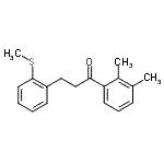structure of CAS# 898754-72-8, 1-(2,3-Dimethylphenyl)-3-[2-(methylsulfanyl)phenyl]-1-propanone;2',3'-dimethyl-3-(2-thiomethylphenyl)propiophenone