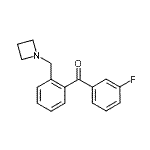 structure of CAS# 898754-80-8, [2-(1-Azetidinylmethyl)phenyl](3-fluorophenyl)methanone;2-azetidinomethyl-3'-fluorobenzophenone