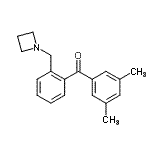 structure of CAS# 898754-95-5, [2-(1-Azetidinylmethyl)phenyl](3,5-dimethylphenyl)methanone;2'-Azetidinomethyl-3,5-dimethylbenzophenone