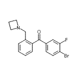 structure of CAS# 898754-97-7, [2-(1-Azetidinylmethyl)phenyl](4-bromo-3-fluorophenyl)methanone;2'-Azetidinomethyl-4-bromo-3-fluorobenzophenone