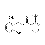 结构式 CAS# 898755-04-9, 3-(2,6-二甲基苯基)-1-[2-(三氟甲基)苯基]-1-丙酮