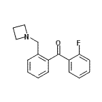 structure of CAS# 898755-05-0, [2-(1-Azetidinylmethyl)phenyl](2-fluorophenyl)methanone;2-Azetidinomethyl-2'-fluorobenzophenone
