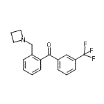 structure of CAS# 898755-09-4, [2-(1-Azetidinylmethyl)phenyl][3-(trifluoromethyl)phenyl]methanone;2-Azetidinomethyl-3'-trifluoromethylbenzophenone