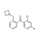 structure of CAS# 898755-15-2, [2-(1-Azetidinylmethyl)phenyl](2-chloro-4-fluorophenyl)methanone;2'-Azetidinomethyl-2-chloro-4-fluorobenzophenone