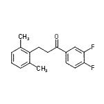 structure of CAS# 898755-30-1, 1-(3,4-Difluorophenyl)-3-(2,6-dimethylphenyl)-1-propanone;3',4'-difluoro-3-(2,6-dimethylphenyl)propiophenone