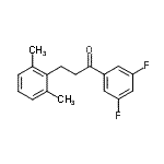 structure of CAS# 898755-32-3, 1-(3,5-Difluorophenyl)-3-(2,6-dimethylphenyl)-1-propanone;3',5'-difluoro-3-(2,6-dimethylphenyl)propiophenone