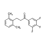 structure of CAS# 898755-34-5, 3-(2,6-Dimethylphenyl)-1-(3,4,5-trifluorophenyl)-1-propanone;3-(2,6-dimethylphenyl)-3',4',5'-trifluoropropiophenone