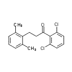 structure of CAS# 898755-37-8, 1-(2,6-Dichlorophenyl)-3-(2,6-dimethylphenyl)-1-propanone;2',6'-dichloro-3-(2,6-dimethylphenyl)propiophenone