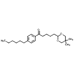 structure of CAS# 898755-51-6, 5-(5,5-Dimethyl-1,3-dioxan-2-yl)-1-(4-hexylphenyl)-1-pentanone;5-(5,5-dimethyl-1,3-dioxan-2-yl)-4'-hexylvalerophenone