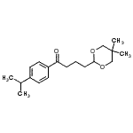 结构式 CAS# 898755-59-4, 4-(5,5-二甲基-1,3-二恶烷-2-基)-1-(4-异丙基苯基)-1-丁酮