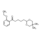 结构式 CAS# 898755-78-7, 5-(5,5-二甲基-1,3-二恶烷-2-基)-1-(2-乙氧基苯基)-1-戊酮