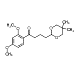 structure of CAS# 898756-06-4, 1-(2,4-Dimethoxyphenyl)-4-(5,5-dimethyl-1,3-dioxan-2-yl)-1-butanone;2',4'-Dim<wbr>ethoxy-4-<wbr>(5,5-dime<wbr>thyl-1,3-<wbr>dioxan-2-<wbr>yl)butyro<wbr>phenone
