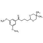 structure of CAS# 898756-21-3, 1-(3,5-Dimethoxyphenyl)-4-(5,5-dimethyl-1,3-dioxan-2-yl)-1-butanone;3',5'-dim<wbr>ethoxy-4-<wbr>(5,5-dime<wbr>thyl-1,3-<wbr>dioxan-2-<wbr>yl)butyro<wbr>phenone