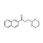 结构式 CAS# 898756-35-9, 3-(1,3-二恶烷-2-基)-1-(2-萘基)-1-丙酮