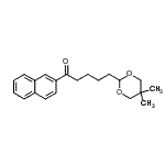 结构式 CAS# 898756-41-7, 5-(5,5-二甲基-1,3-二恶烷-2-基)-1-(2-萘基)-1-戊酮