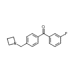 structure of CAS# 898756-52-0, [4-(1-Azetidinylmethyl)phenyl](3-fluorophenyl)methanone;4'-azetidinomethyl-3-fluorobenzophenone